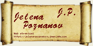 Jelena Poznanov vizit kartica